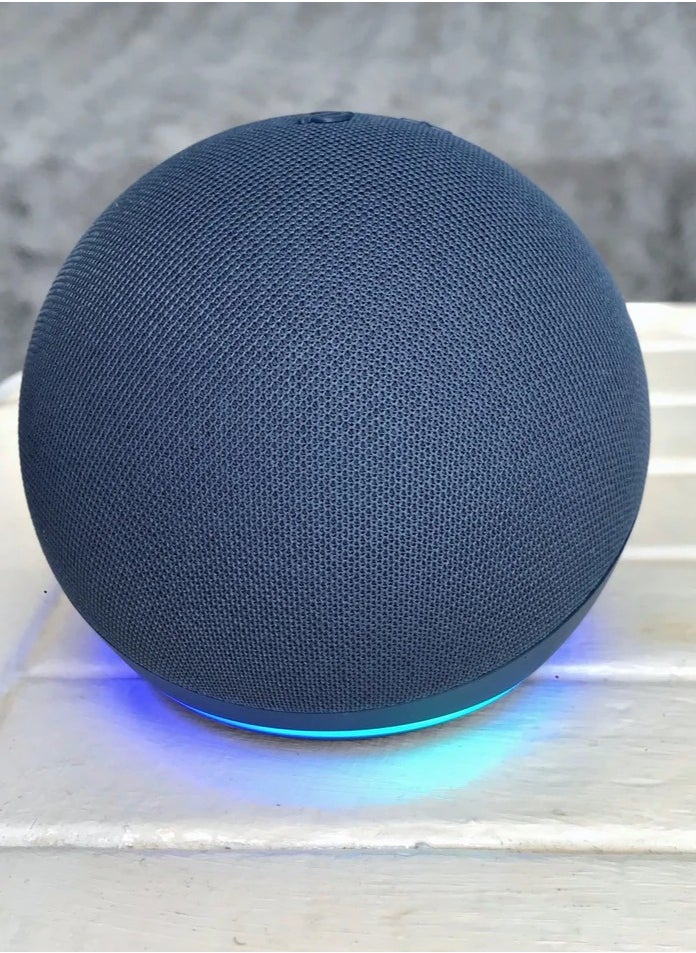 Echo Dot (5rd Gen)  Smart Bluetooth Speaker with Vibrant Sound and Alexa  Use your voice to control smart home devices, play music or the Quran, and more (English and Gulf speaking) navy blue