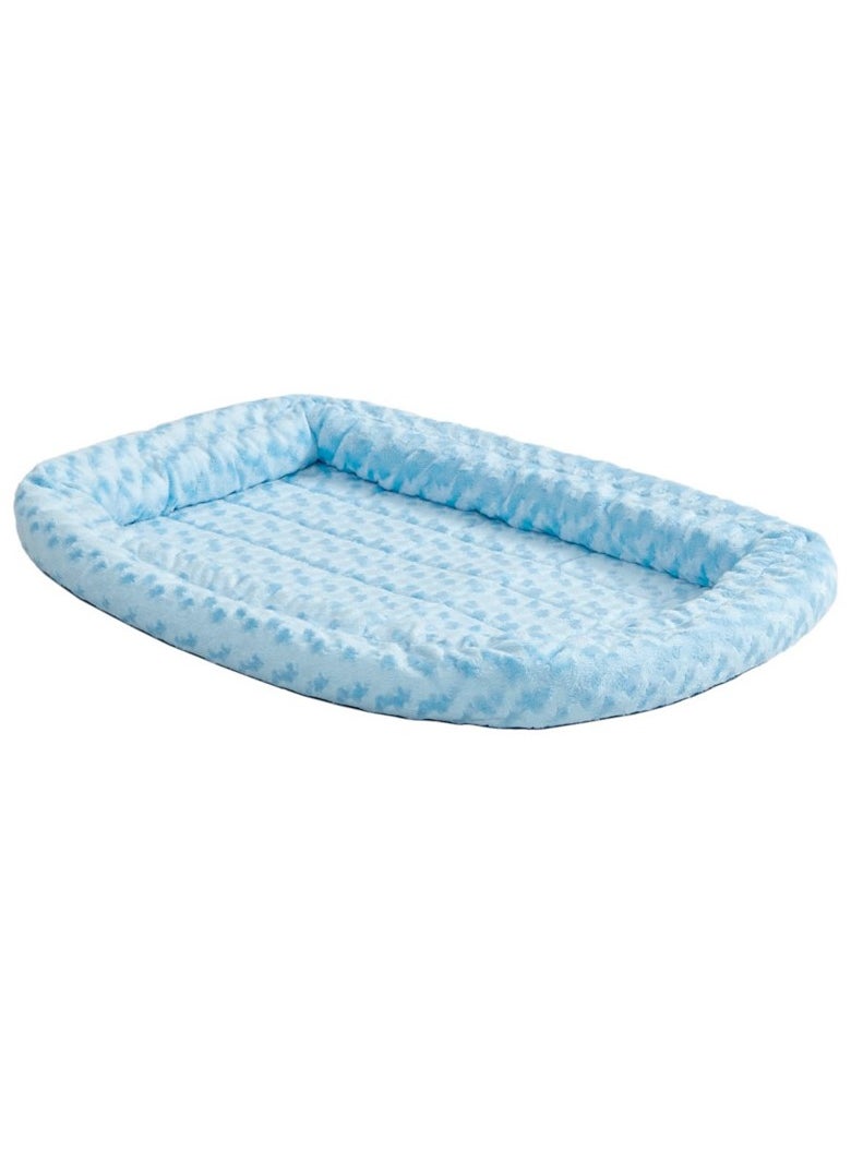 QuietTime Powder Blue Fashion Double Bolster Bed