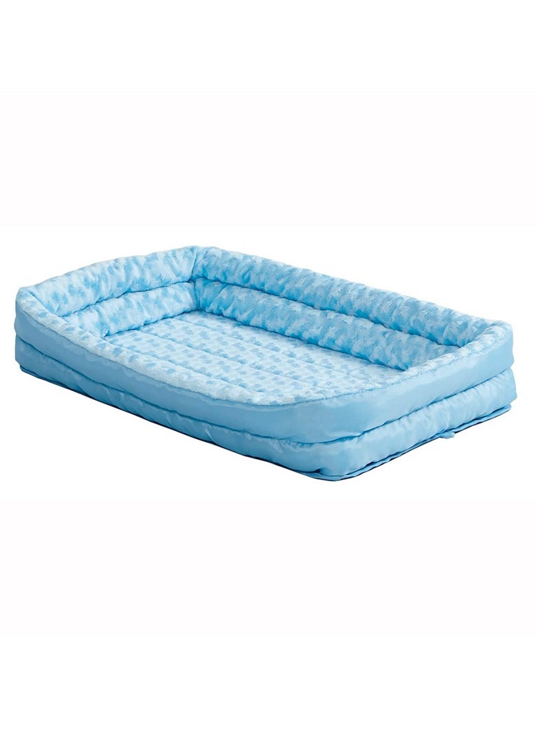 QuietTime Powder Blue Fashion Double Bolster Bed