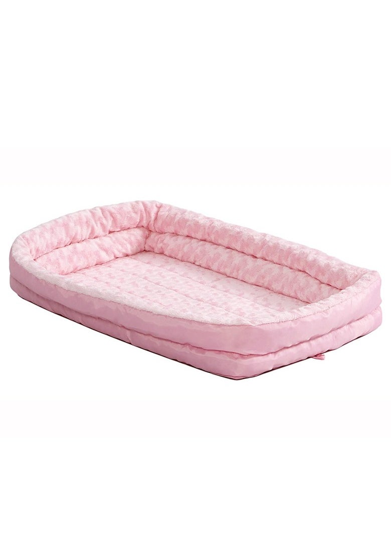 QuietTime Pink Fashion Double Bolster Bed