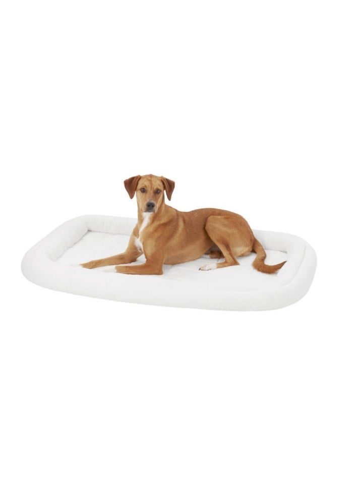 Quiet Time Deluxe Fleece Double Bolster Bed White