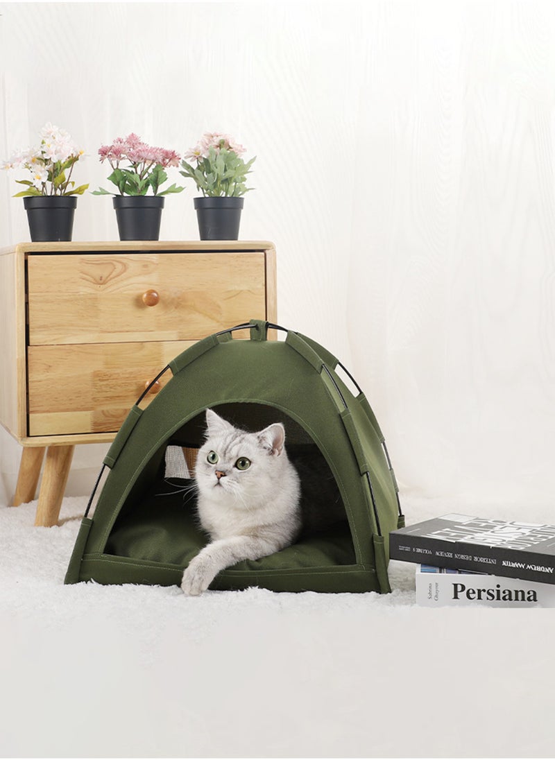 New Pet Tent Bed for Summer Foldable Breathable with Cooling Mat