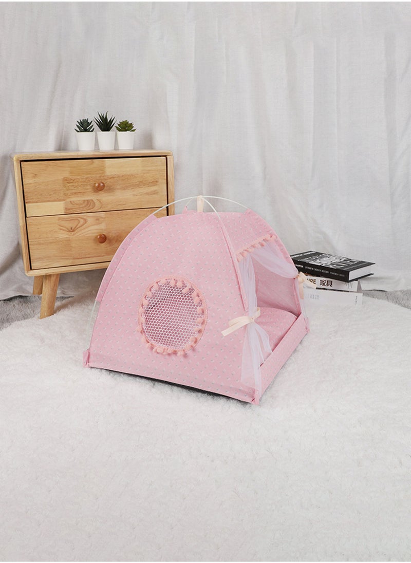 New Pet Tent Bed for Summer Foldable Breathable with Cooling Mat