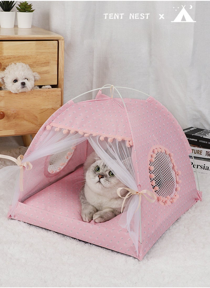 New Pet Tent Bed for Summer Foldable Breathable with Cooling Mat