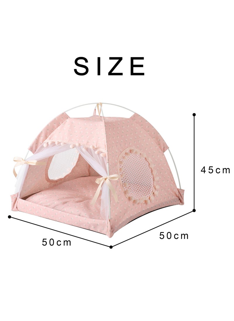 New Pet Tent Bed for Summer Foldable Breathable with Cooling Mat