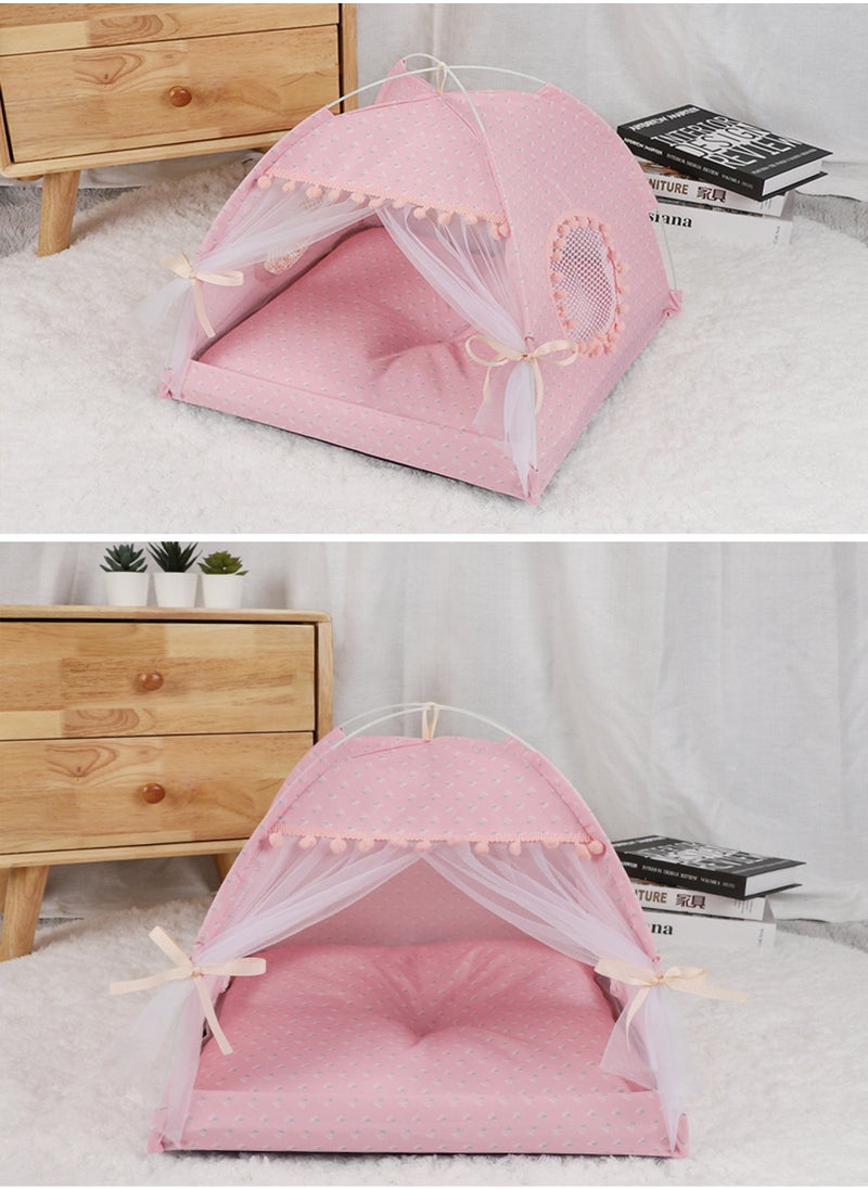 New Pet Tent Bed for Summer Foldable Breathable with Cooling Mat