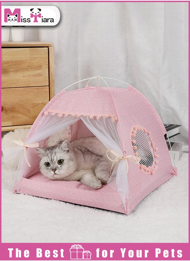 New Pet Tent Bed for Summer Foldable Breathable with Cooling Mat