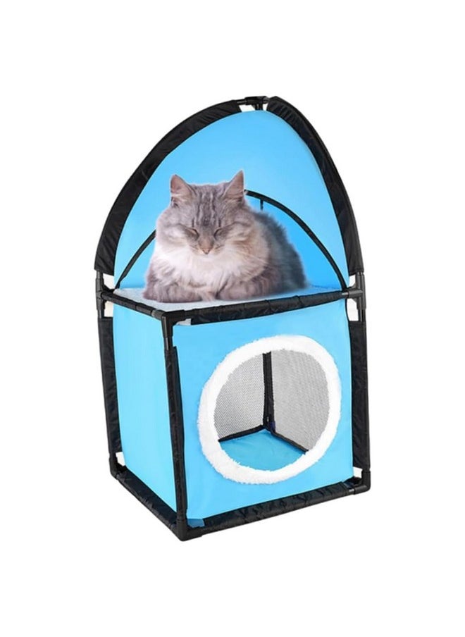 Cat House Cube, Bunkbed Cat Condo Bed Cat Hideaway Cave Assembled Cat Tent Corner Nightstand Resting Hiding