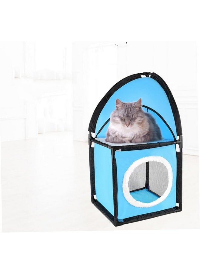 Cat House Cube, Bunkbed Cat Condo Bed Cat Hideaway Cave Assembled Cat Tent Corner Nightstand Resting Hiding