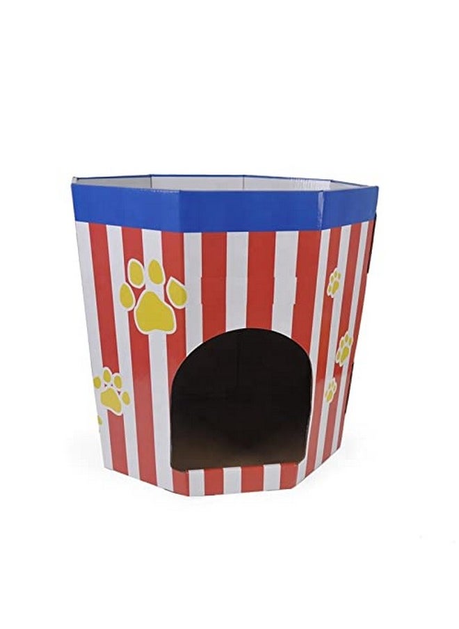 Cute Cat House Cat Bed Interior Cardboard Popcorn Design Cat Play House