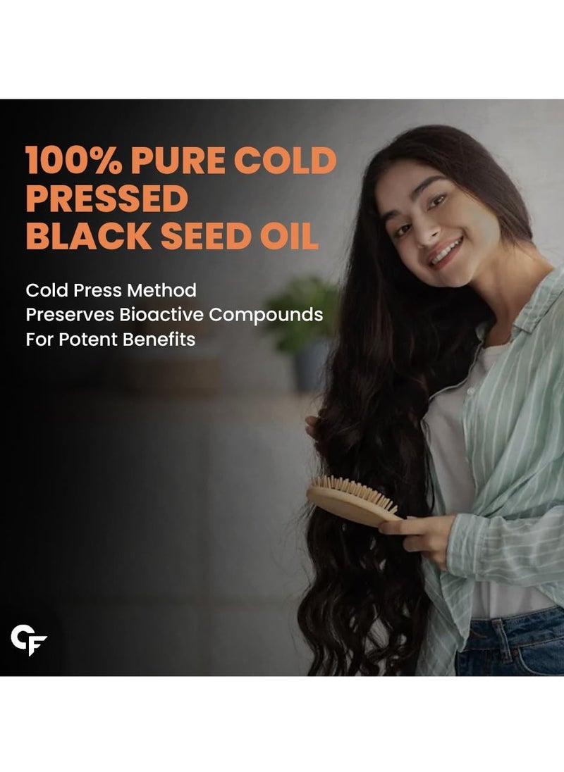 Carbamide Forte Cold Pressed Kalonji Oil for Hair Growth- Pure Black Seed Oil for Hair Growth & Skin - Virgin Grade Nigella Sativa - 100ml