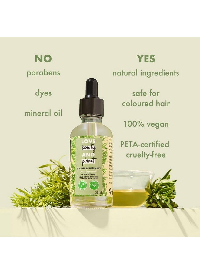 Tea Tree & Rosemary Scalp Serum |Anti Dandruff, 50Ml