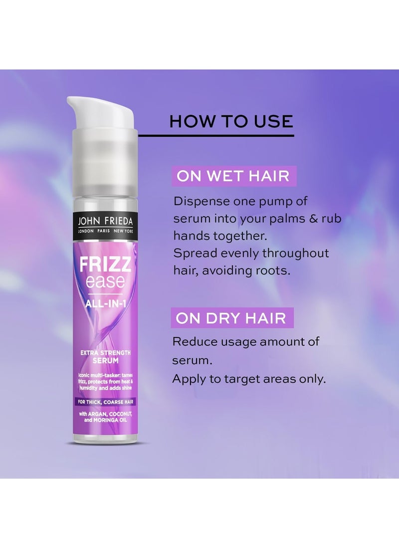 Frizz Ease All in 1 Extra Strength Serum 50ml for Thick Coarse Hair