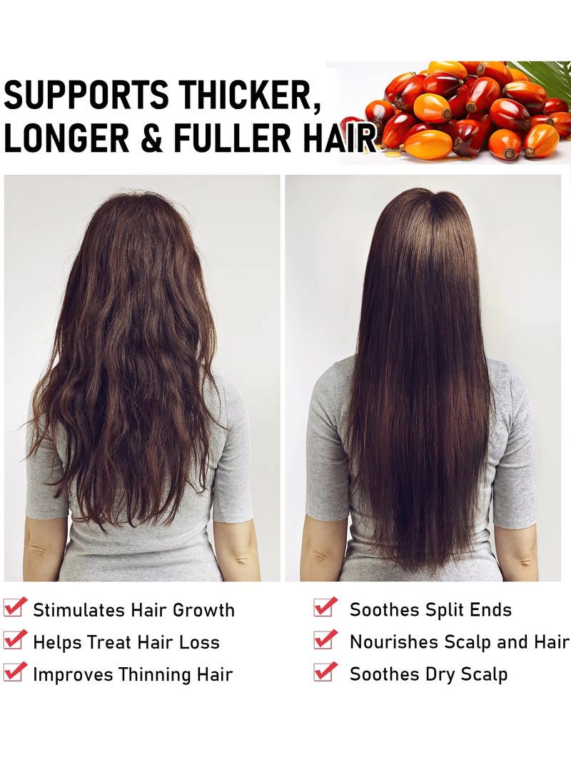 60ml Natural Batana Oil for Hair Care Hair Conditioner Oil for Thin Hair Repair Damaged Hair Nourishes Thin Hair Scalp Skin and Loss Hair Growth Fit for All Hair Types Raw Batana Hair Oil