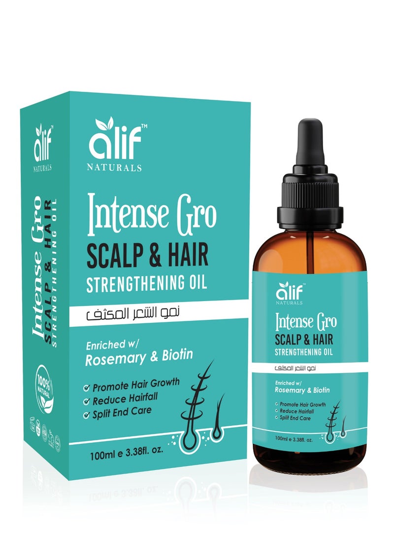 Rosemary oil Intense Grow Scalp & Hair Strengthening Oil Infused with Biotin | 100ml