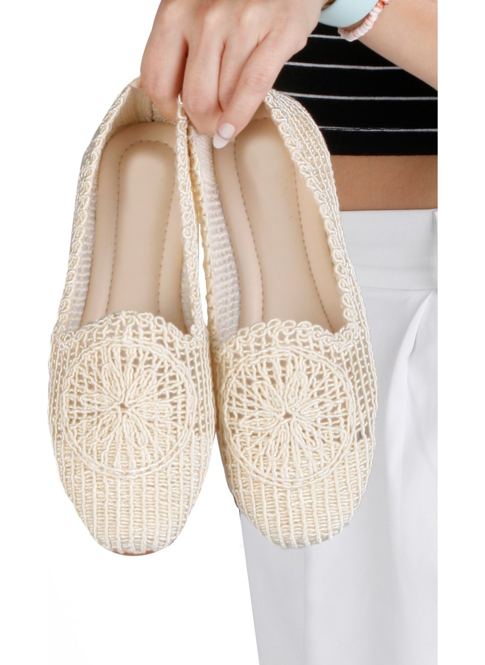 Knitted Lace Women's Ballerinas