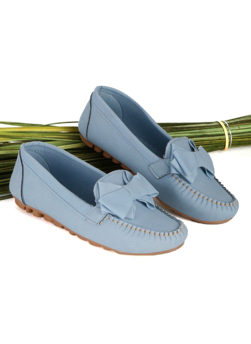 Colorful Boutique Bow Women's Daily Ballerina Shoes Light Blue