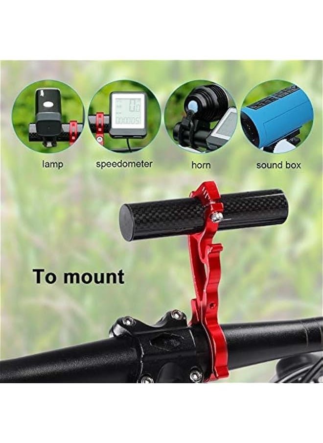 Lightweight Durable Bicycle Extension Holder,Bike Handlebar Extender, Riser Handlebar for GPS Lamp/Units/Headlights/Cameras(10CM-red), Bike Handlebar Extender, Lightweight Durable Bicychandlebar