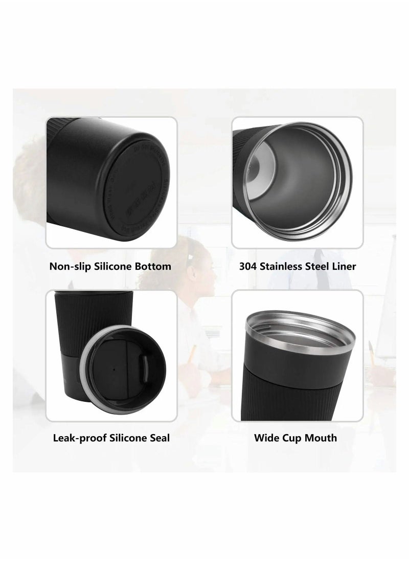 Coffee Mug, 510ml Stainless Steel Vacuum Travel Coffee Mug Leak Proof with Screw Cap Double Wall Reusable Coffee Mug for Cold and Hot Drinks