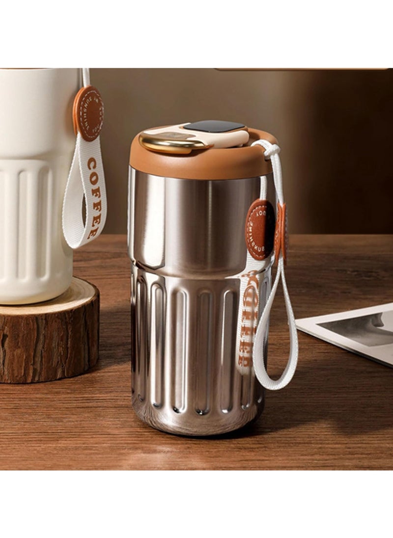 410ml Vacuum Insulated Stainless Steel Mug Leak-Proof Temperature Display Coffee Cup With Lid For Coffee Tea And Beer Leak-proof Coffee Cup Coffee Mug