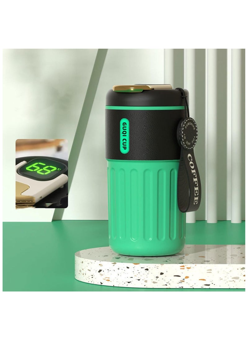 410ml Vacuum Insulated Stainless Steel Mug Leak-Proof Temperature Display Coffee Cup With Lid For Coffee Tea And Beer Leak-proof Coffee Cup Coffee Mug