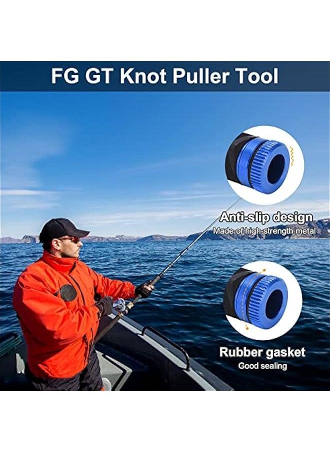 Line Spooler,Fg Knot Tool,Fishing Knot Puller Tool,Line Bobbin Knotter Spooling Knotting Device Pulling Rod Pull Drag Tools Tension Line Dragger for Freshwater Saltwater(Blue)