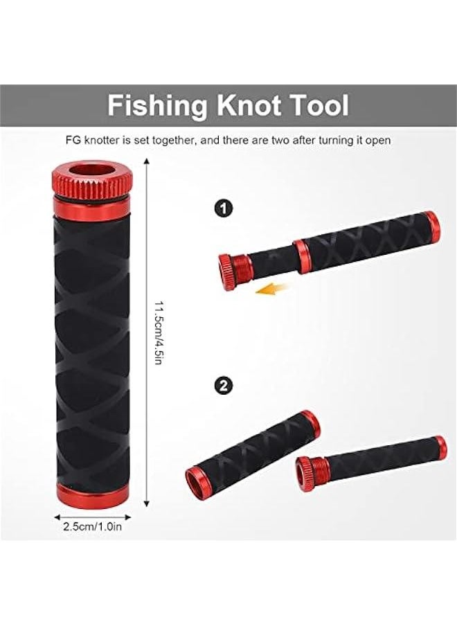 Line Spooler,Fg Knot Tool,Fishing Knot Puller Tool,Line Bobbin Knotter Spooling Knotting Device Pulling Rod Pull Drag Tools Tension Line Dragger For Freshwater Saltwater(red)