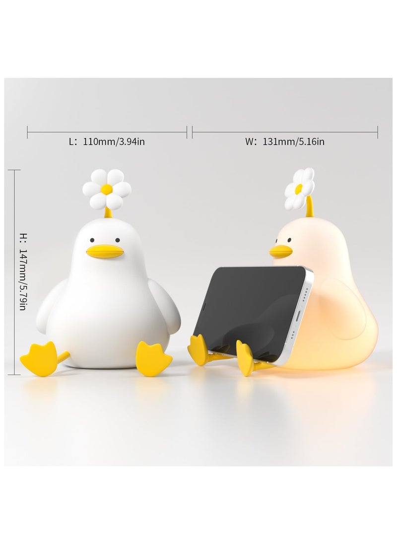 Cute Duck Night Lights for Kids Toddler, Ambient Nursery Nightlight, Soothing Lamp for Baby Room/Bedroom/Bedside, Rechargeable Battery,30 Min Timer