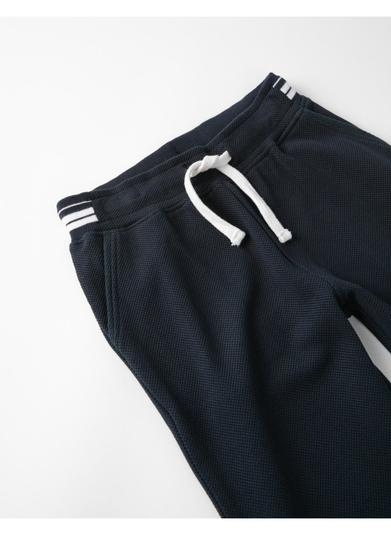 PiquÃ© Joggers for Boys, Dark Blue