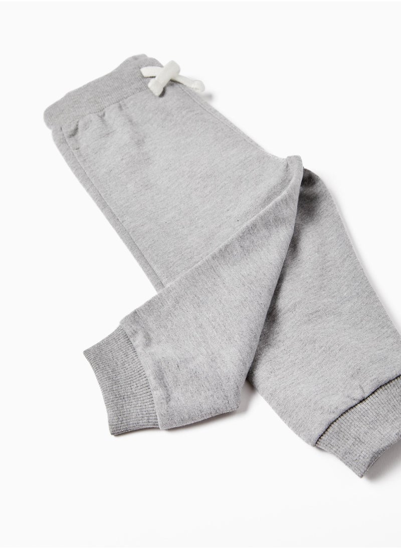 Cotton Joggers for Baby Boys, Grey