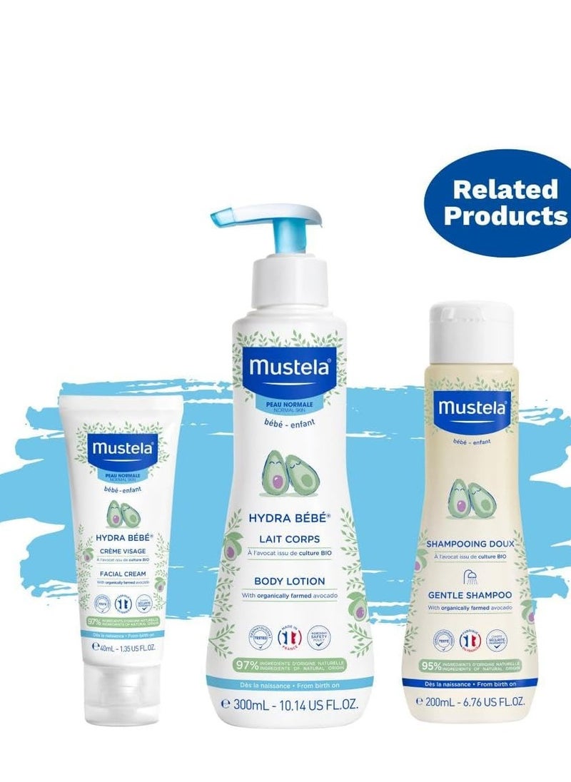 Mustela Baby Gentle Cleansing Gel - Baby Hair & Body Wash - with Natural Avocado fortified with Vitamin B5 - Biodegradable Formula & Tear-Free - 500ml