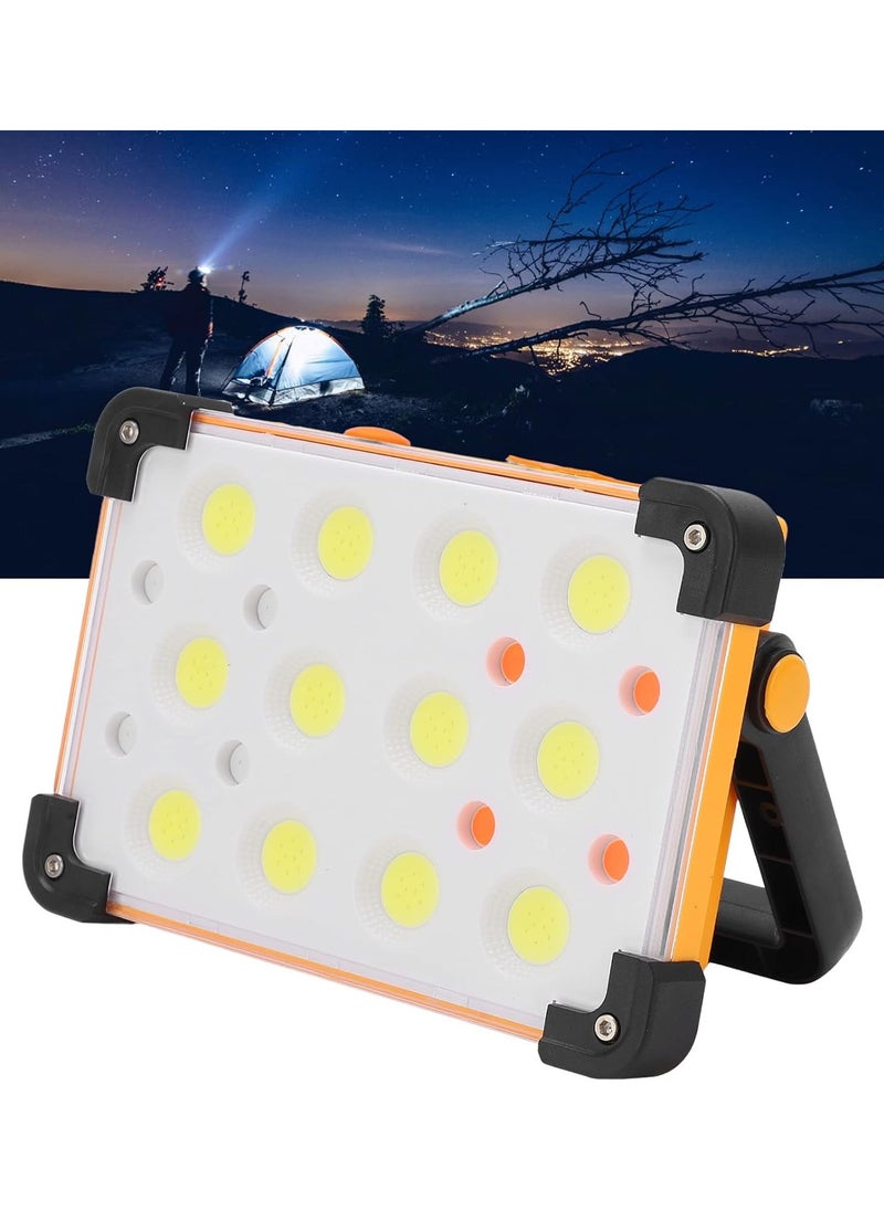 Portable Multifunctional Spotlight - Solar & USB Rechargeable Outdoor LED Lights, 12 Light Modes, Portable Solar LED Outdoor Lights for Camping