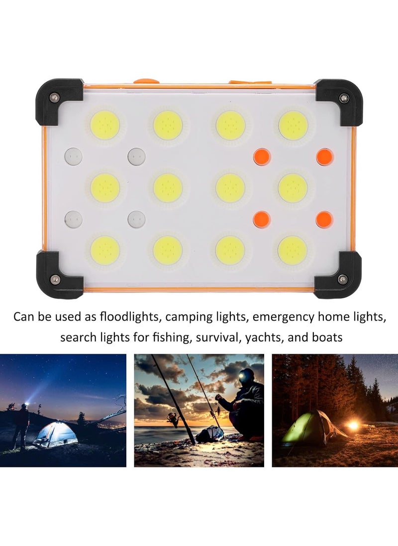 Portable Multifunctional Spotlight - Solar & USB Rechargeable Outdoor LED Lights, 12 Light Modes, Portable Solar LED Outdoor Lights for Camping