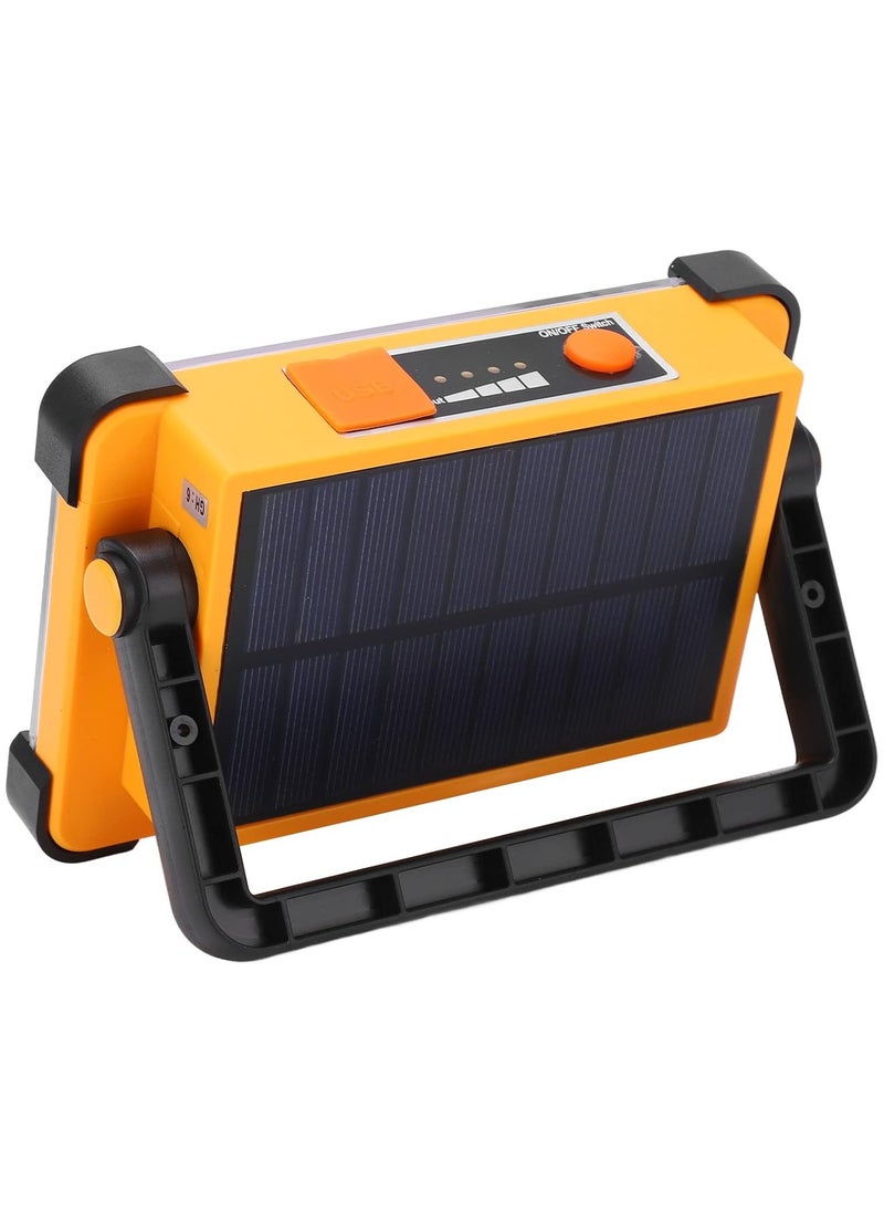 Portable Multifunctional Spotlight - Solar & USB Rechargeable Outdoor LED Lights, 12 Light Modes, Portable Solar LED Outdoor Lights for Camping