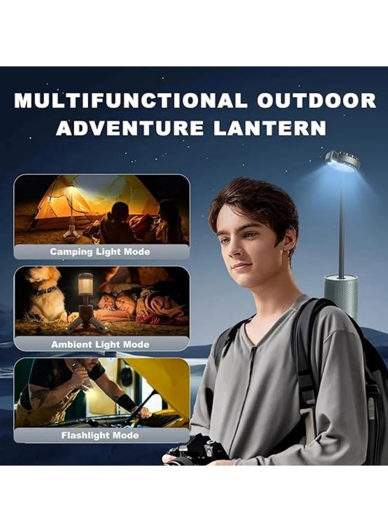 Camping Light Rechargeable Telescopic and Collapsible lantern Light with 32 Bright LED 10000mAh Built-in Battery, Magnetic Road Light & Flash Light for Hiking, Camping, Vehicle (BO-CYL-03)