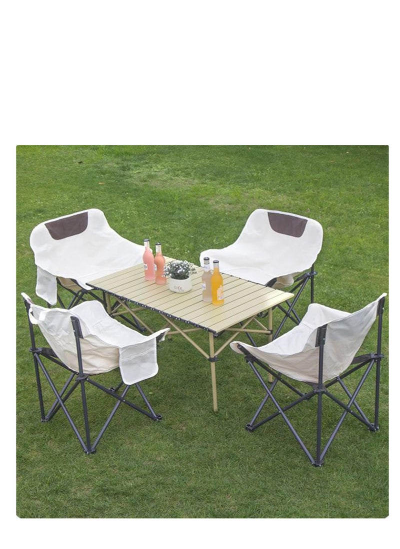 Camping Table, Ultralight Aluminum Folding Beach Table with Carry Bag Travel Table for Beach, Picnics, Cooking, 47.3