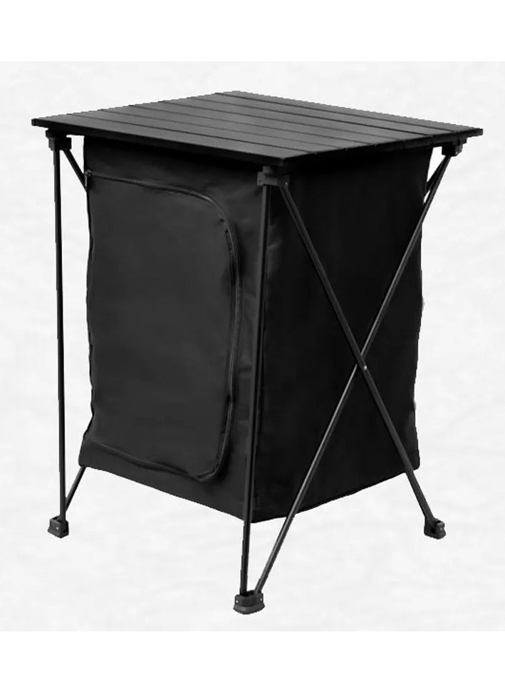 Outdoor Camping Cabinet, Cupboard Kitchen Station for Party Picnics - Folding Cooking Table with Storage Organiser