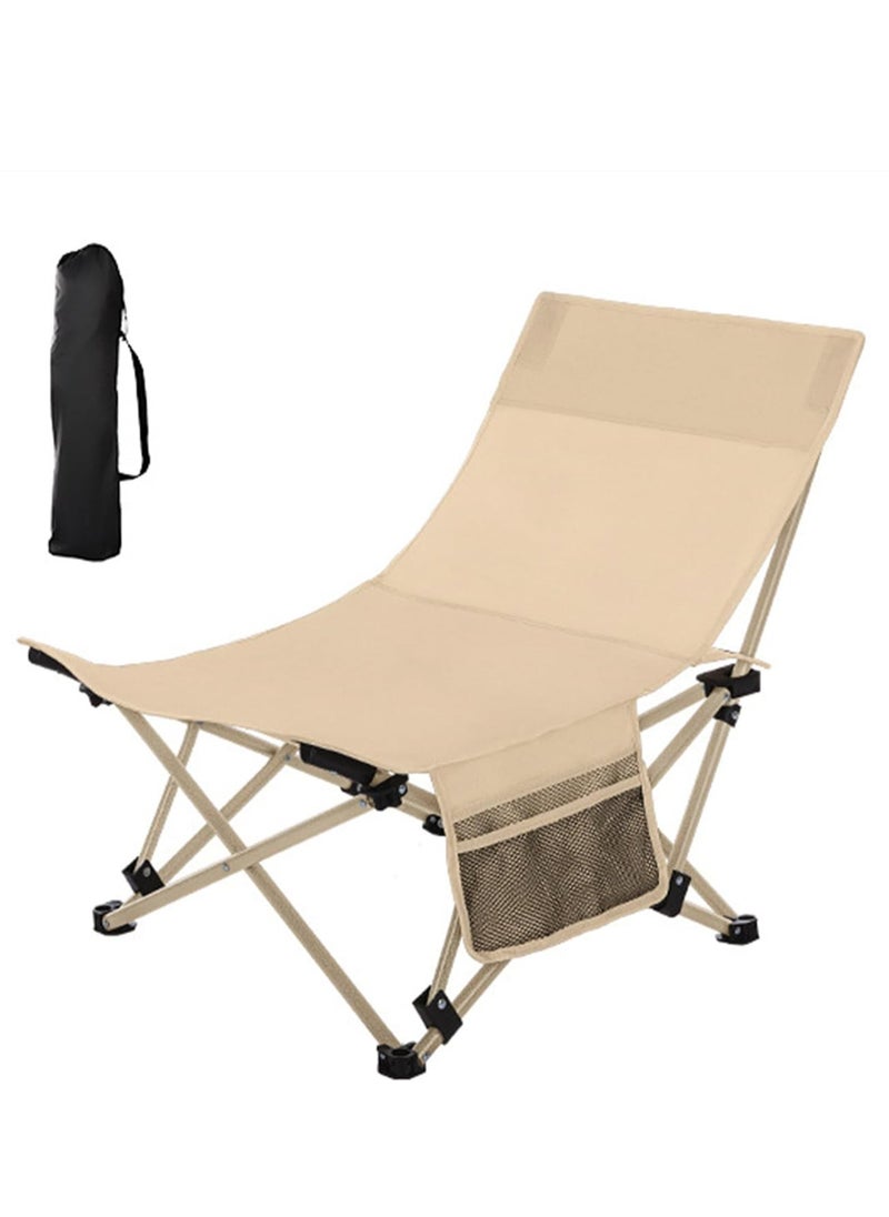 Folding Camping Chairs For Outside Poratable Beach Chair Folding Moon Chair Adjustable Backrest Hiking Picnic Fit For Seat Camping Outdoor Lounge Chair