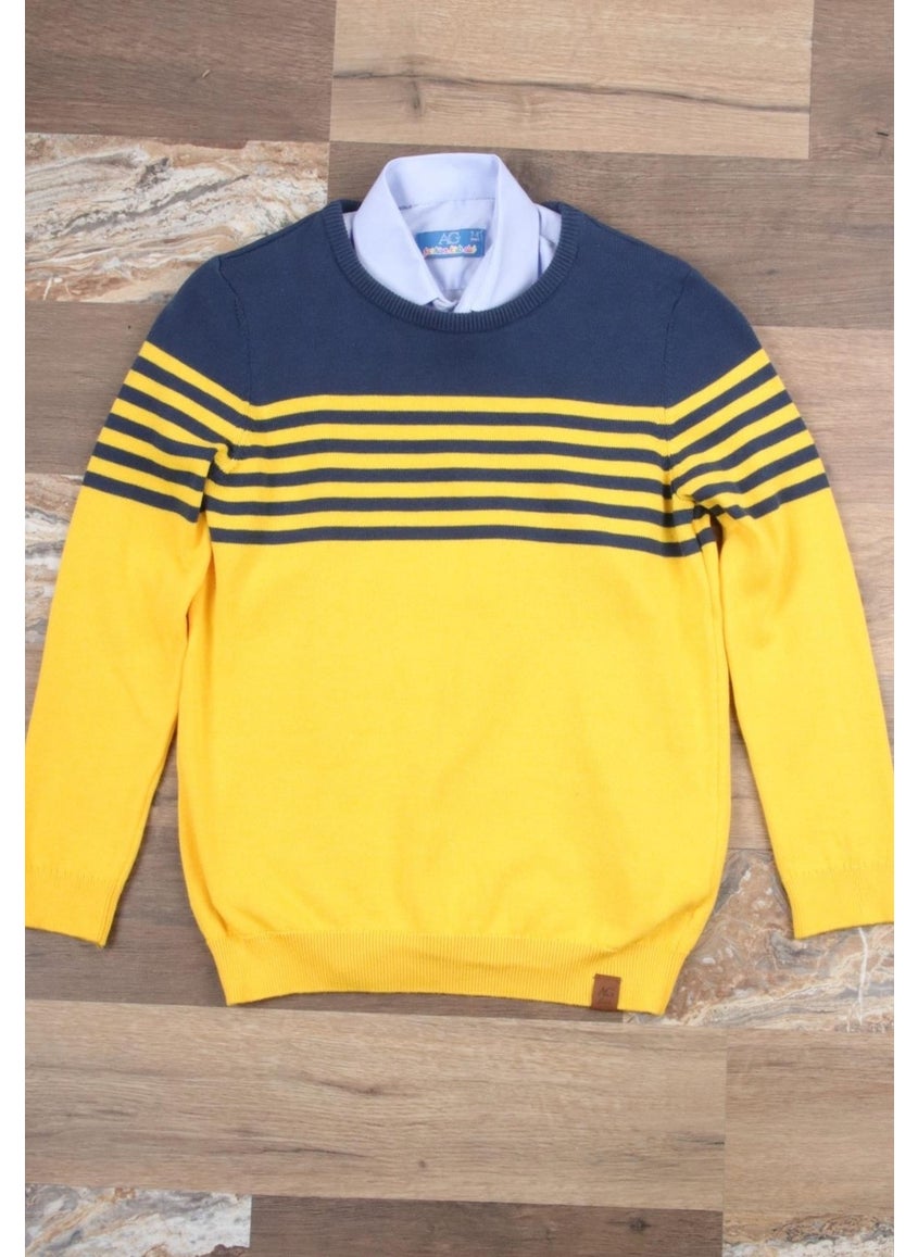 Crew Neck Kids Knitted Sweater (C23-7102)