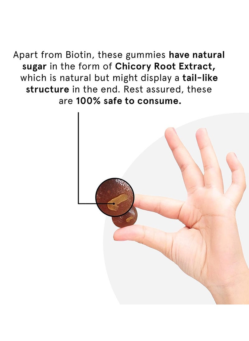 Biotin Hair Gummies (30N) - No Added Sugar - With Biotin, DHT Blockers, Vitamin A, C, E, Zinc & Fibre - For Healthy & Strong Hair - Strawberry Flavor - 100% Vegan & Gut Friendly