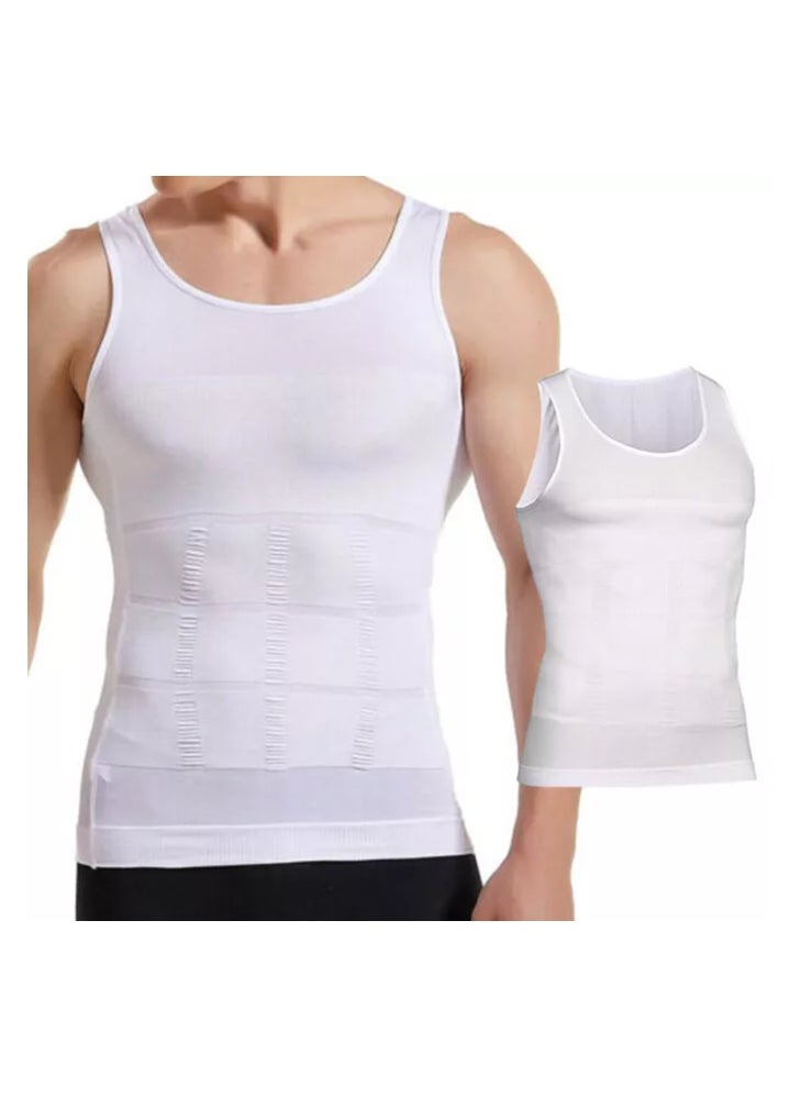 Men Slim Compression Shirt Body Tummy Control Shaper Belly Underwear Vest Girdle