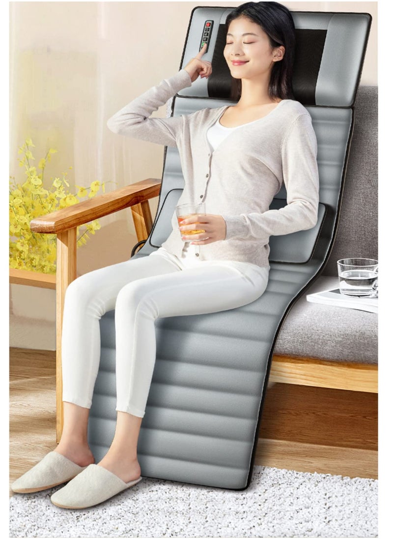 Heating Pad Full Body Vibrating Massage Mat Back Massager -Deep Tissue Kneading Massage Chair Pad for Full Back,Chair Massager for Home or Office Massage Mat