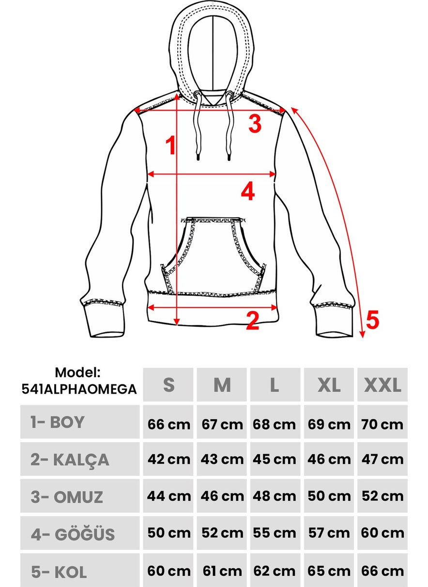 Printed Hooded Knitted Sweat Men's SWEAT 541ALPHAOMEGA