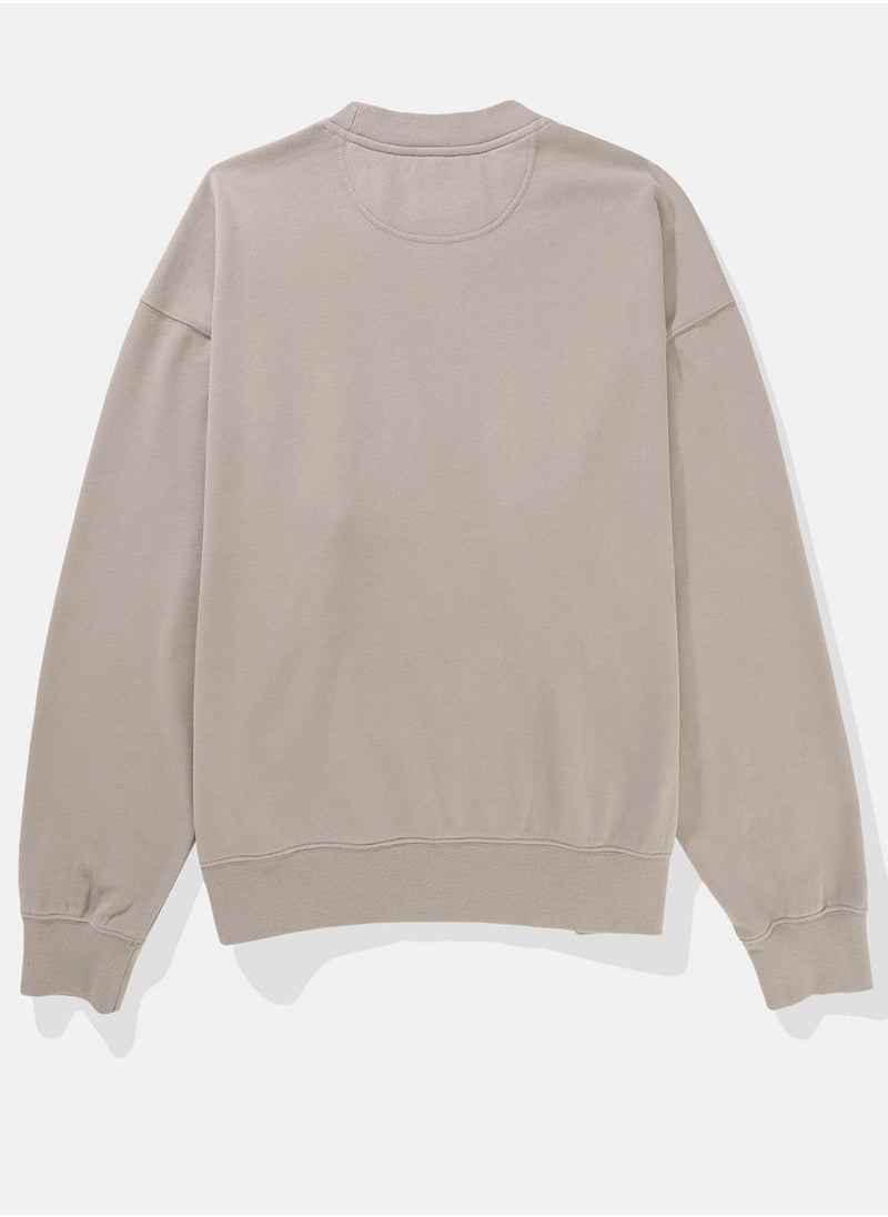 Fleece Crew Neck Pullover Sweatshirt