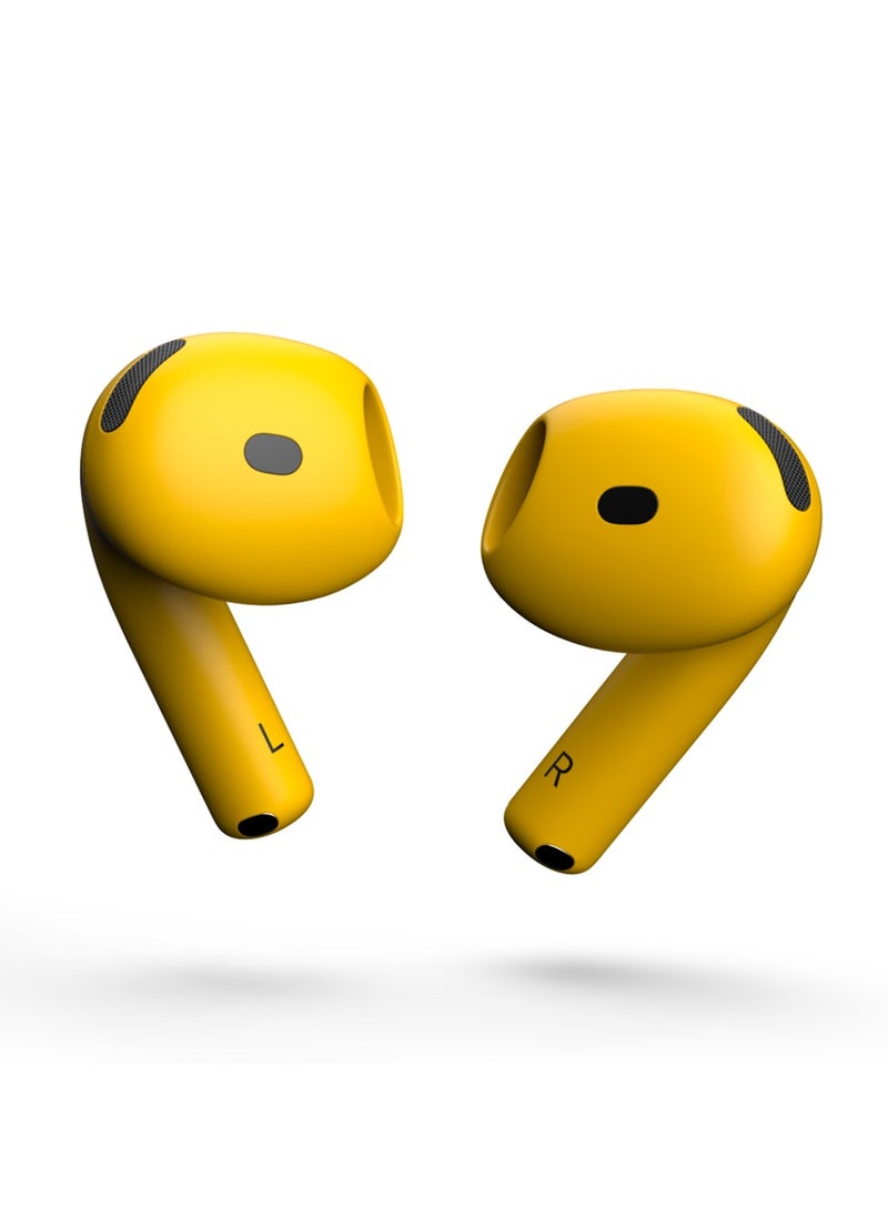 MERLIN CRAFT CUSTOMIZED APPLE AIRPODS 4 YELLOW MATTE