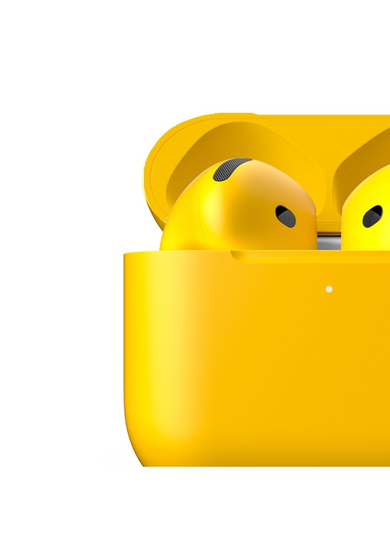 MERLIN CRAFT CUSTOMIZED APPLE AIRPODS 4 YELLOW BOLD