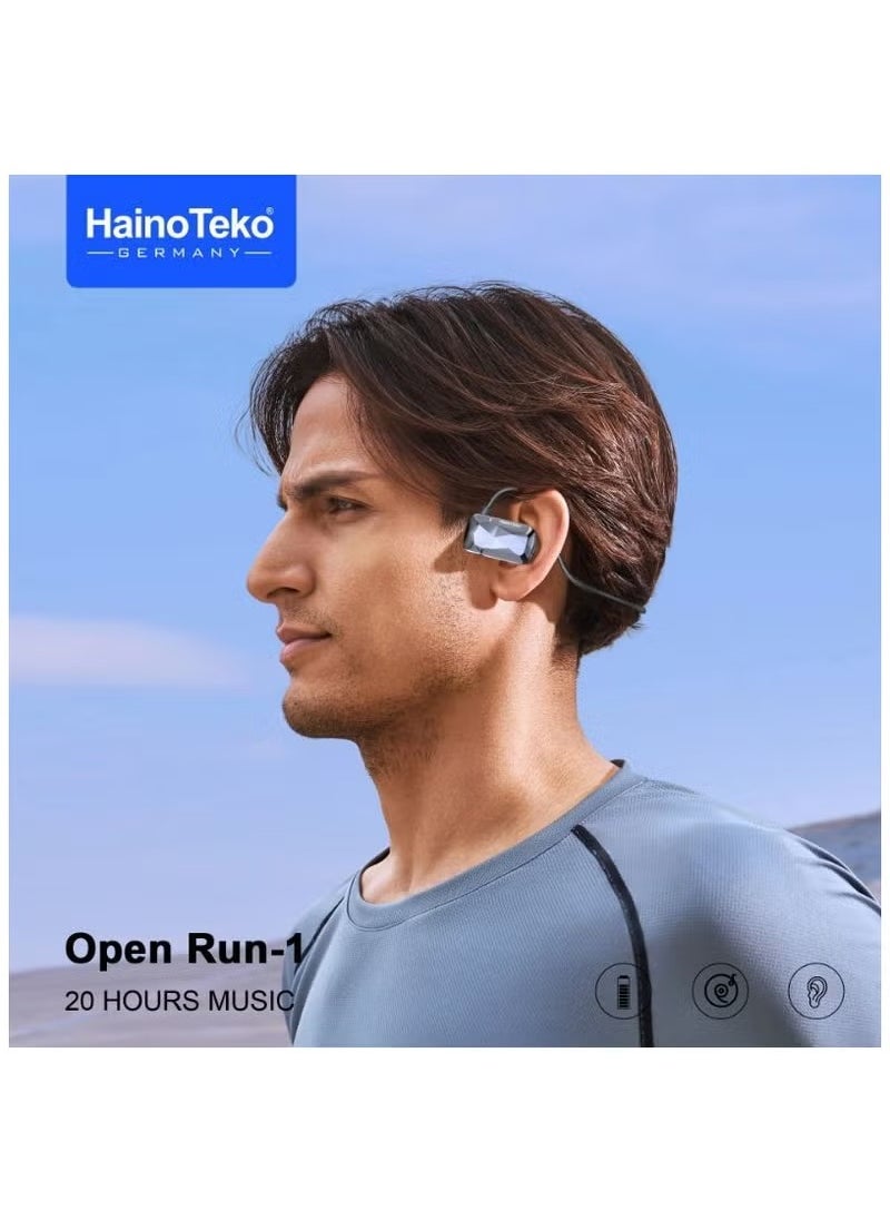 Haino Teko Germany 3D Sound Effect Wireless Bluetooth Earphone with Super Clear Mic - Open Run 1