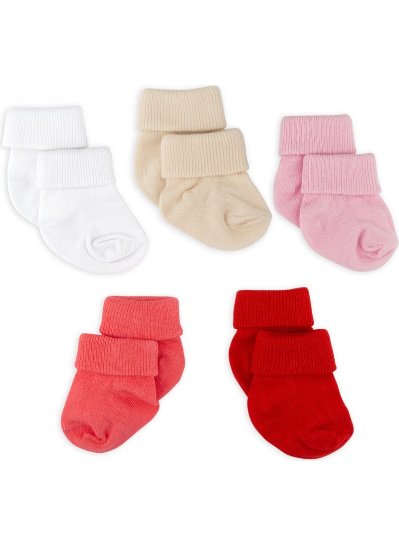 5 Pack Bamboo Newborn Baby Socks I Love I 0-6 Months