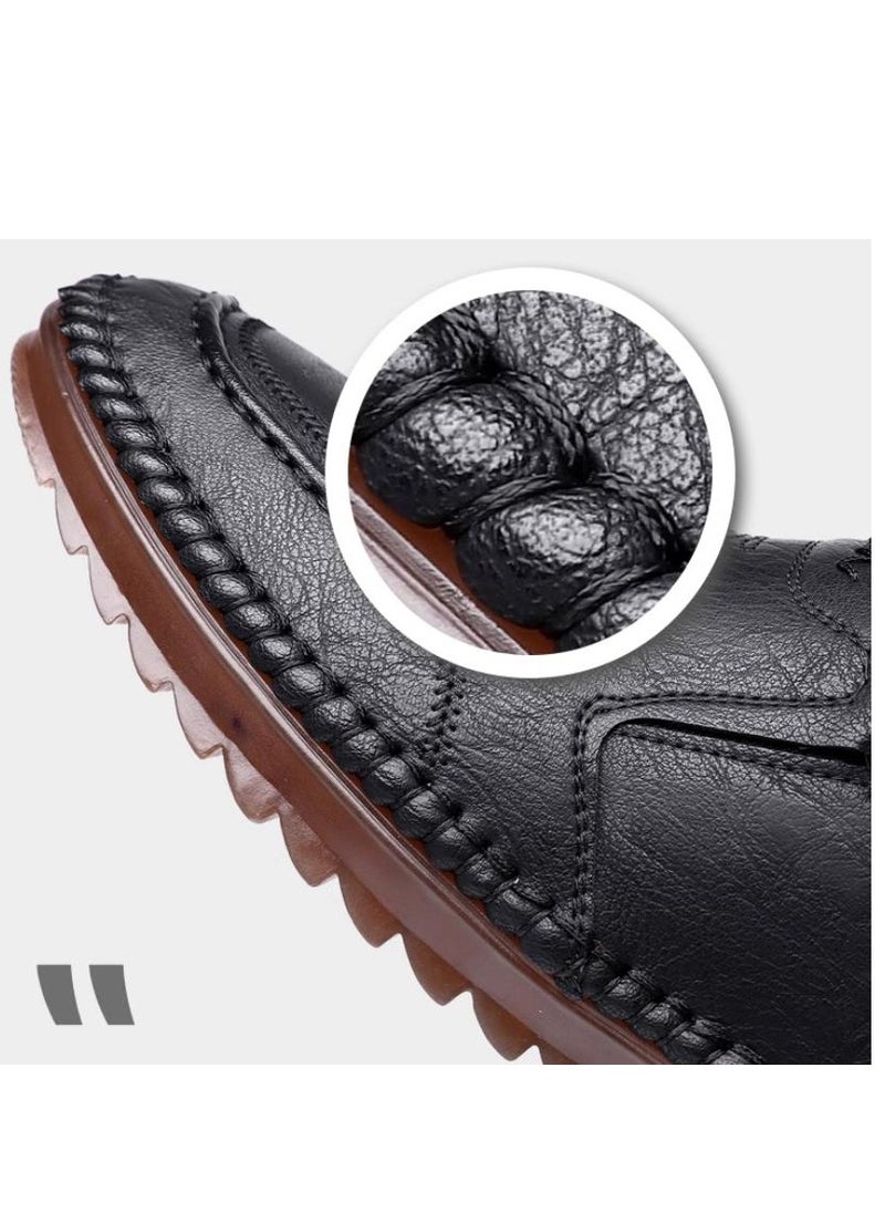 New Soft Soled Leather Shoes Korean Version Genuine Leather Cowhide Sole Casual Shoes Versatile Bean Shoes