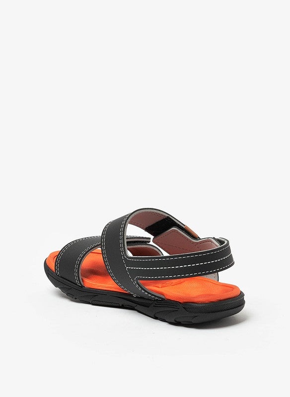 MOLEKINHO Sandals with Back strap For Pre Teen Boys, Black